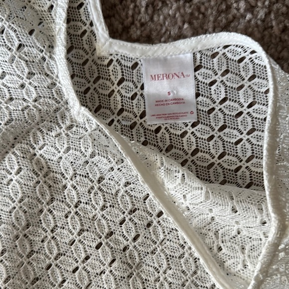 Merona Ivory Lace Poncho - Picture 2 of 2